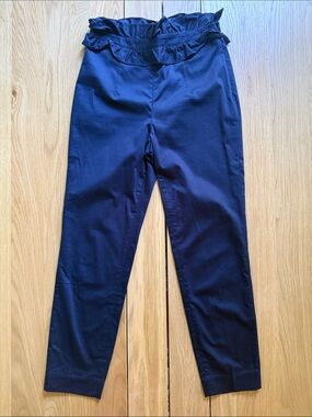 Ted Baker London Navy Ruffle-Waist Trousers